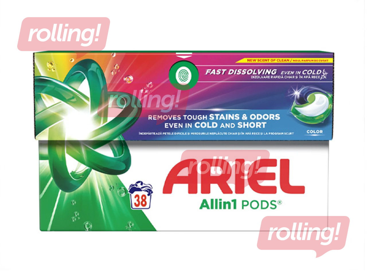 Pesukapslid Ariel All in 1, Color, 38tk