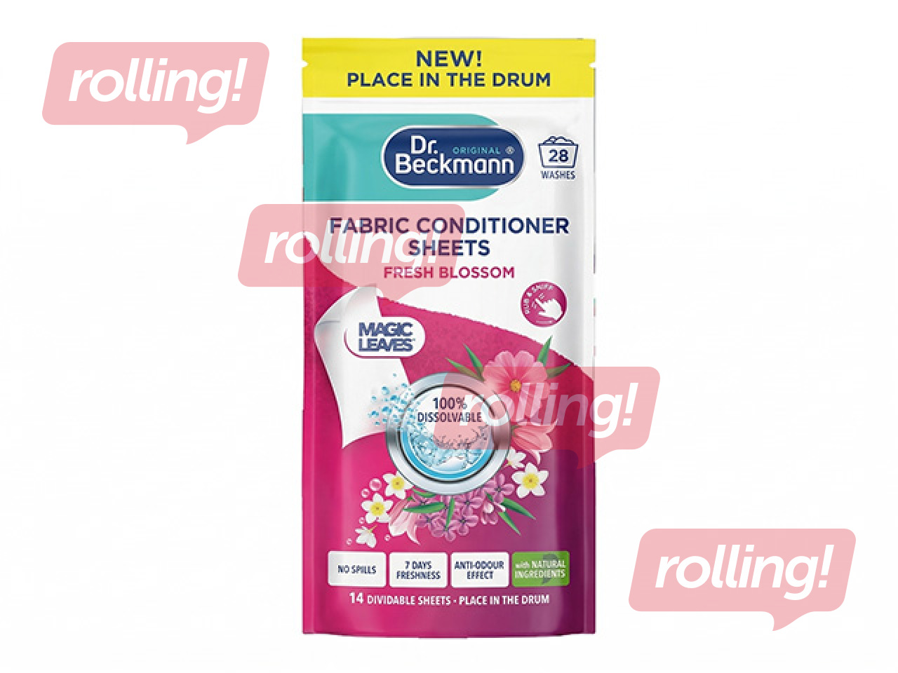 Pesupehmendaja lehed Dr.Beckmann, Magic Leaves, Floral Fresh, 14tk.