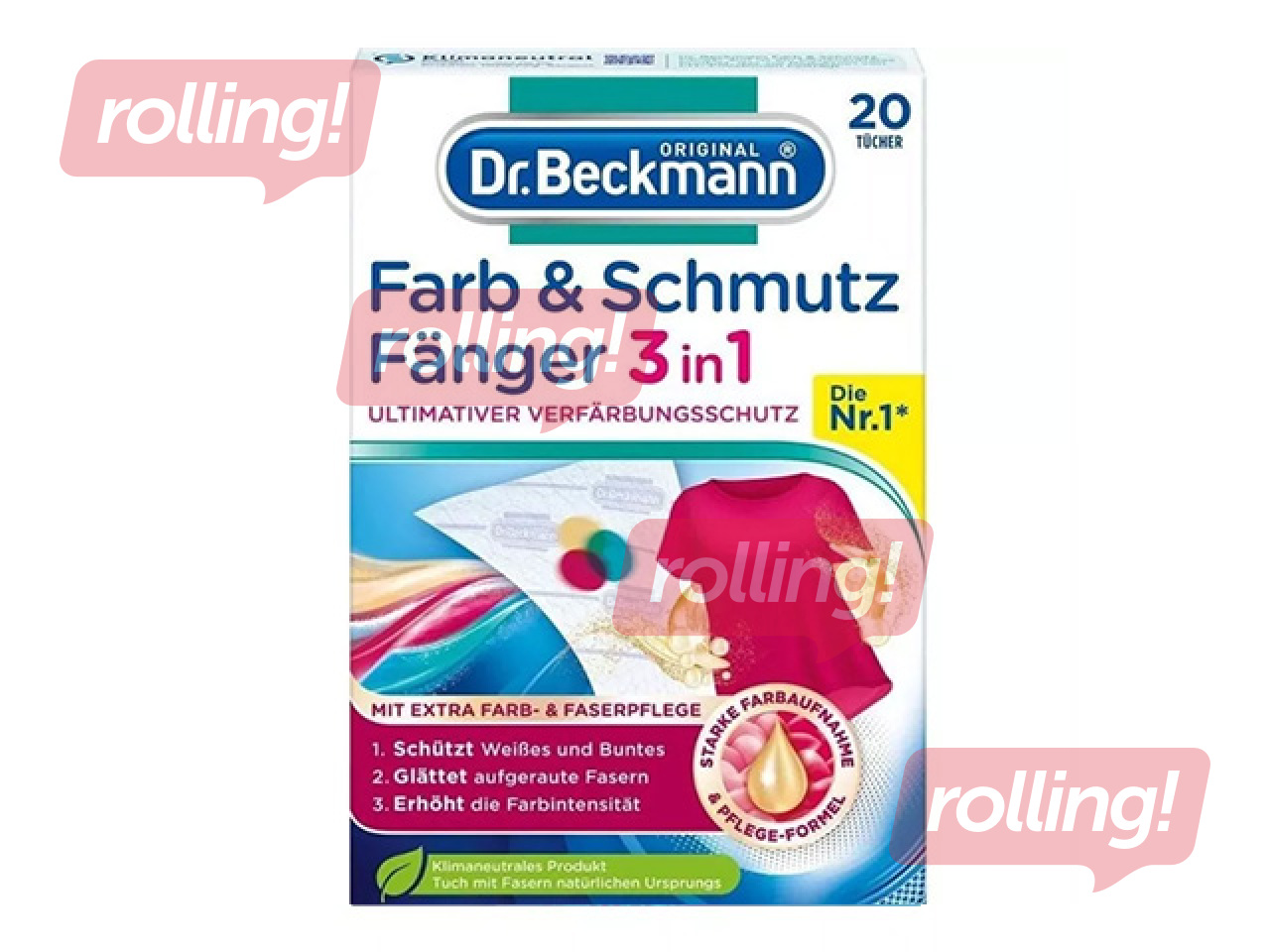 Krāsas un netīrumu savākšanas lupatiņas Dr. Beckmann, 20 gab.