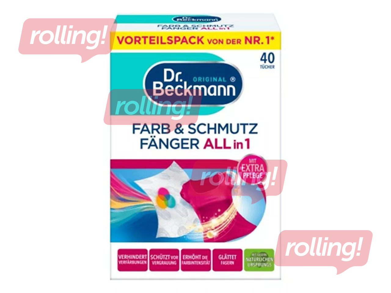 Салфетки для улавливания цвета и загрязнений Dr. Beckmann, 40 шт.