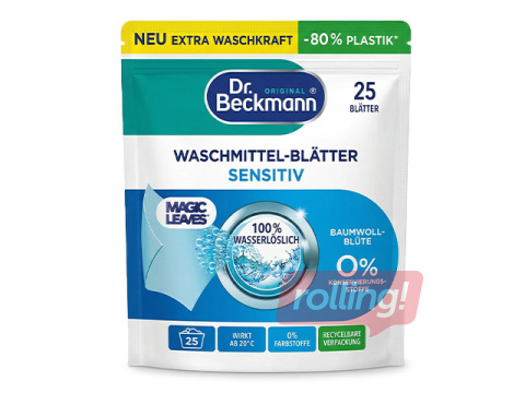 Pesupesulehed Dr. Beckmann Magic Leaves, tundlikule nahale, 25 tk.