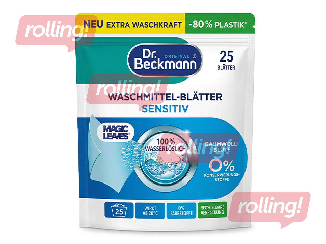 Pesupesulehed Dr. Beckmann Magic Leaves, tundlikule nahale, 25 tk.