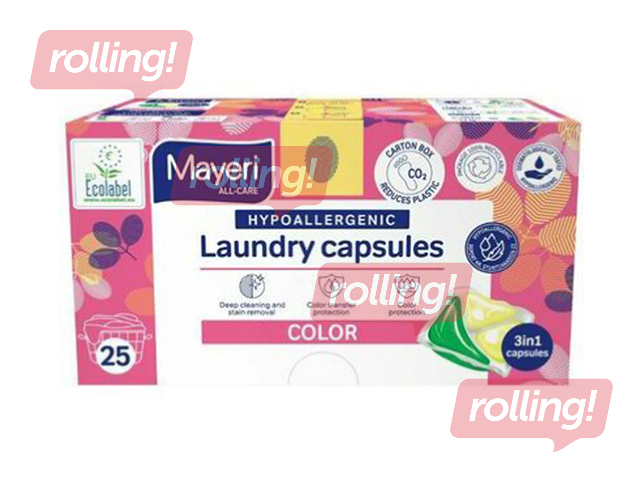 Pesukapslid Mayeri Color, hüpoallergeensed, 25 tk.