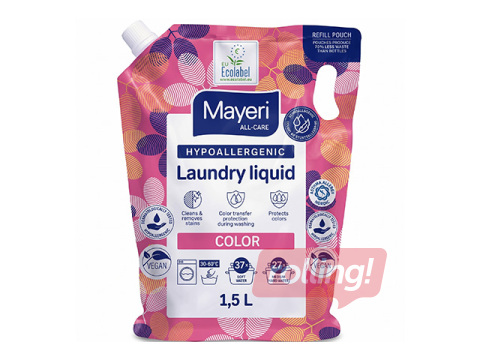Pesuvahend Mayeri Color, hüpoallergeenne, täitepakend, 1.5l