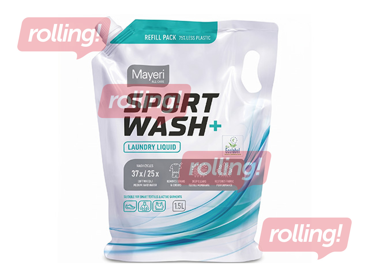Pesuvahend Mayeri All-Care Sport, täitepakend, 1.5l
