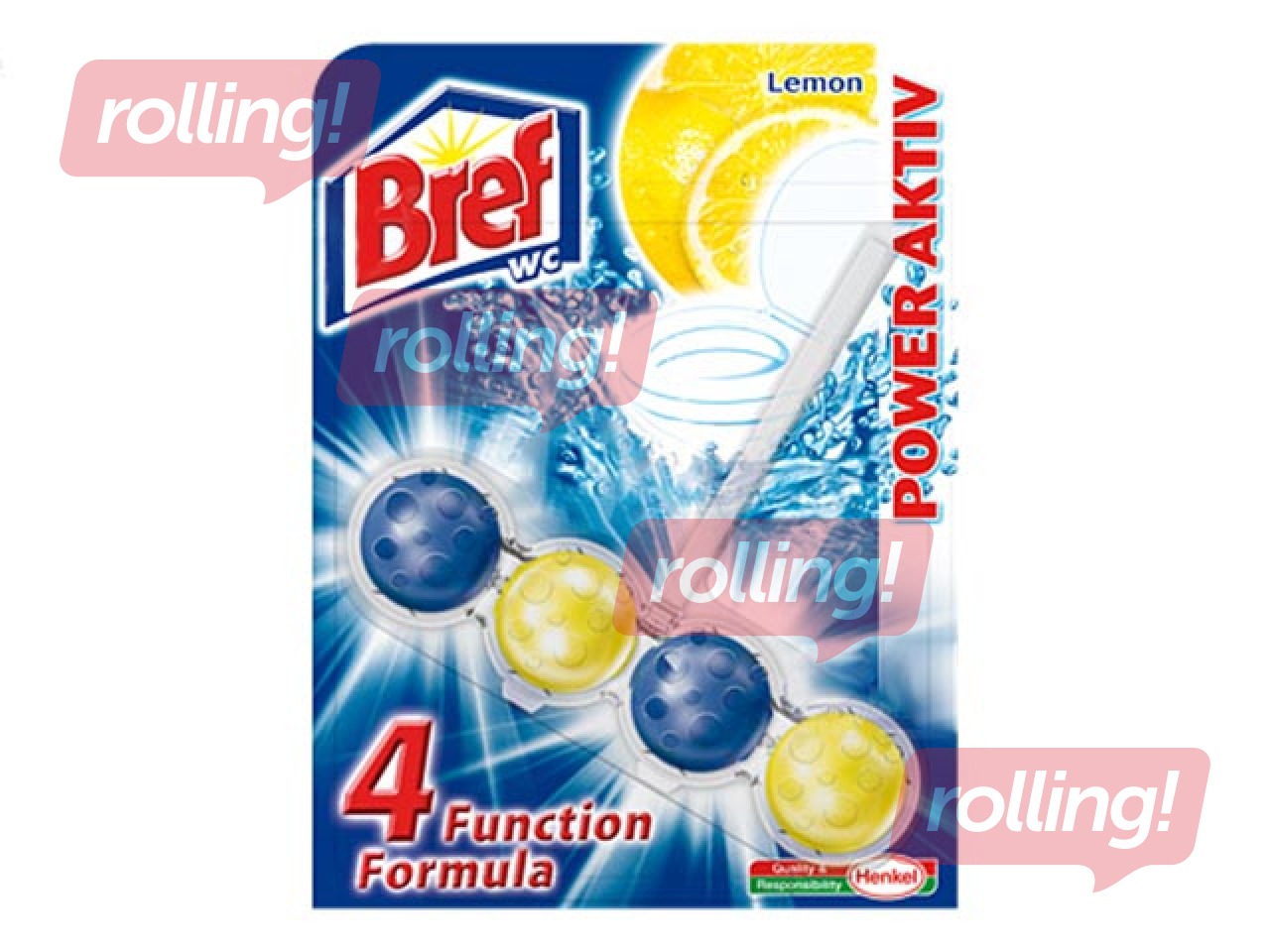 Туалетный блок Bref Power Aktiv Lemon, 50 г