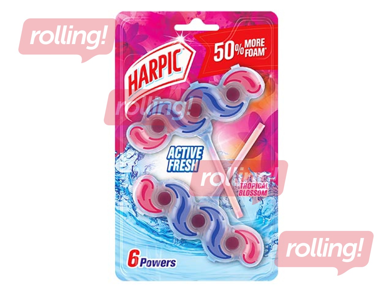 WC-plokk HARPIC Fresh Power Tropical Blossom, Duo pakk 2x35g