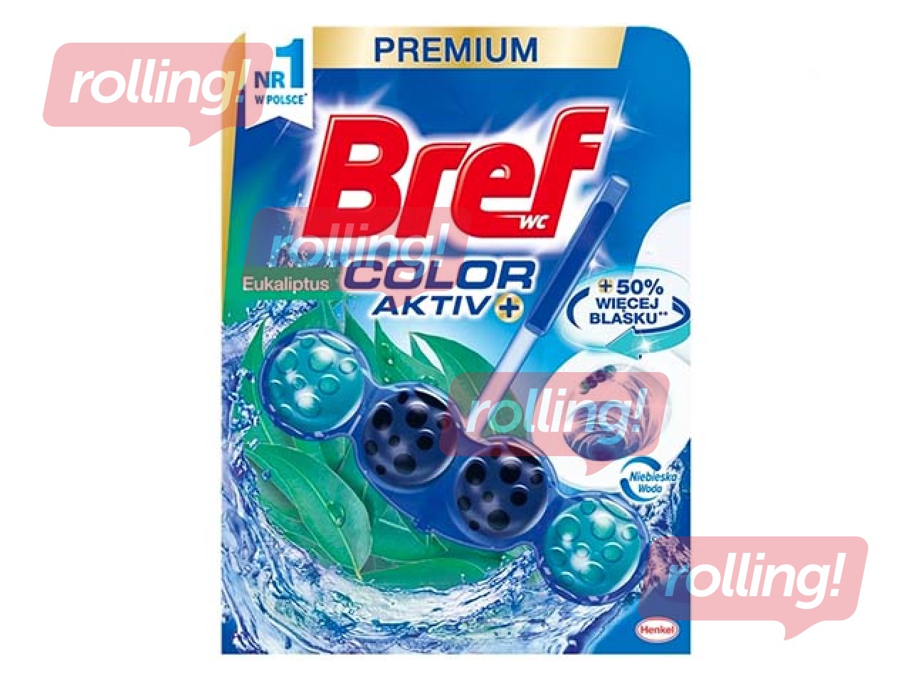 Toilet block BREF Color Aktiv Eucalyptus, 50g