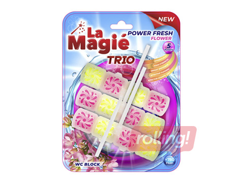 Tualetiblokk, La Magie Power Fresh Trio, Flower garden, 3x40g