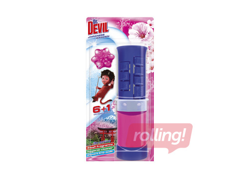  WC-poti puhastus- ja värskendusaine Dr.Devil, dosaatoriga, Japanese Garden, 7tk.