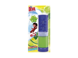 Очиститель и освежитель для унитаза, Dr.Devil, с дозатором, Lime Twister, 7шт.