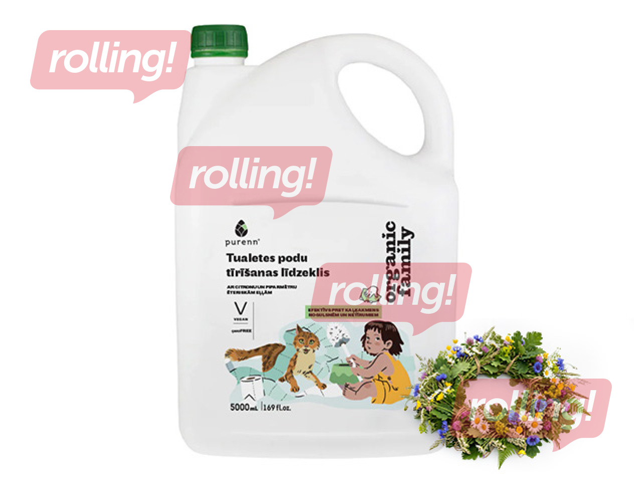 WC-puhastusvahend Purenn sidruni ja piparmündiga, 5l +Jaanipäeva kingitus!