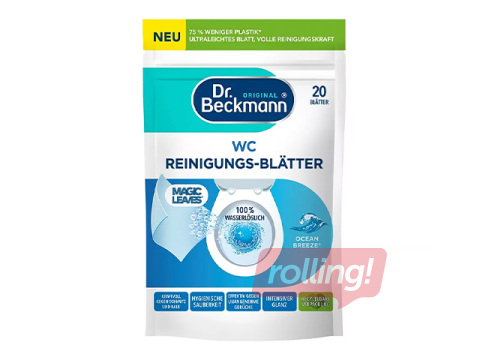 WC puhastuslehed Dr.Beckmann Magic Leaves Ocean Breeze, 20 tk.