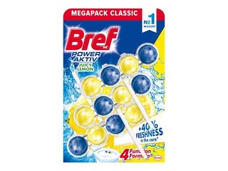 Туалетный блок Bref Power Active Lemon, 3 шт. х 50 г.