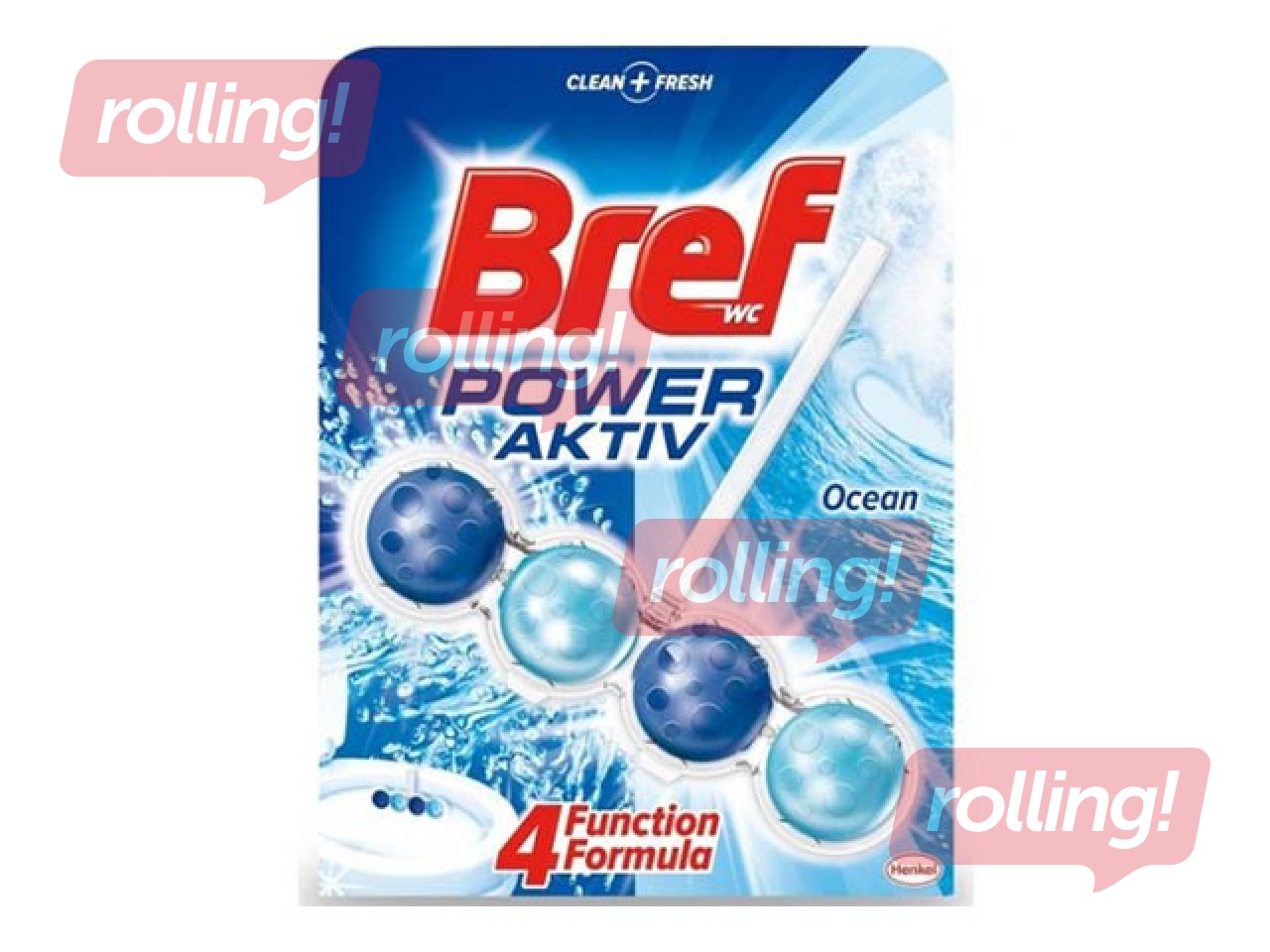 Tualetiblokk Bref Power Aktiv Ocean, 3tk x 50g
