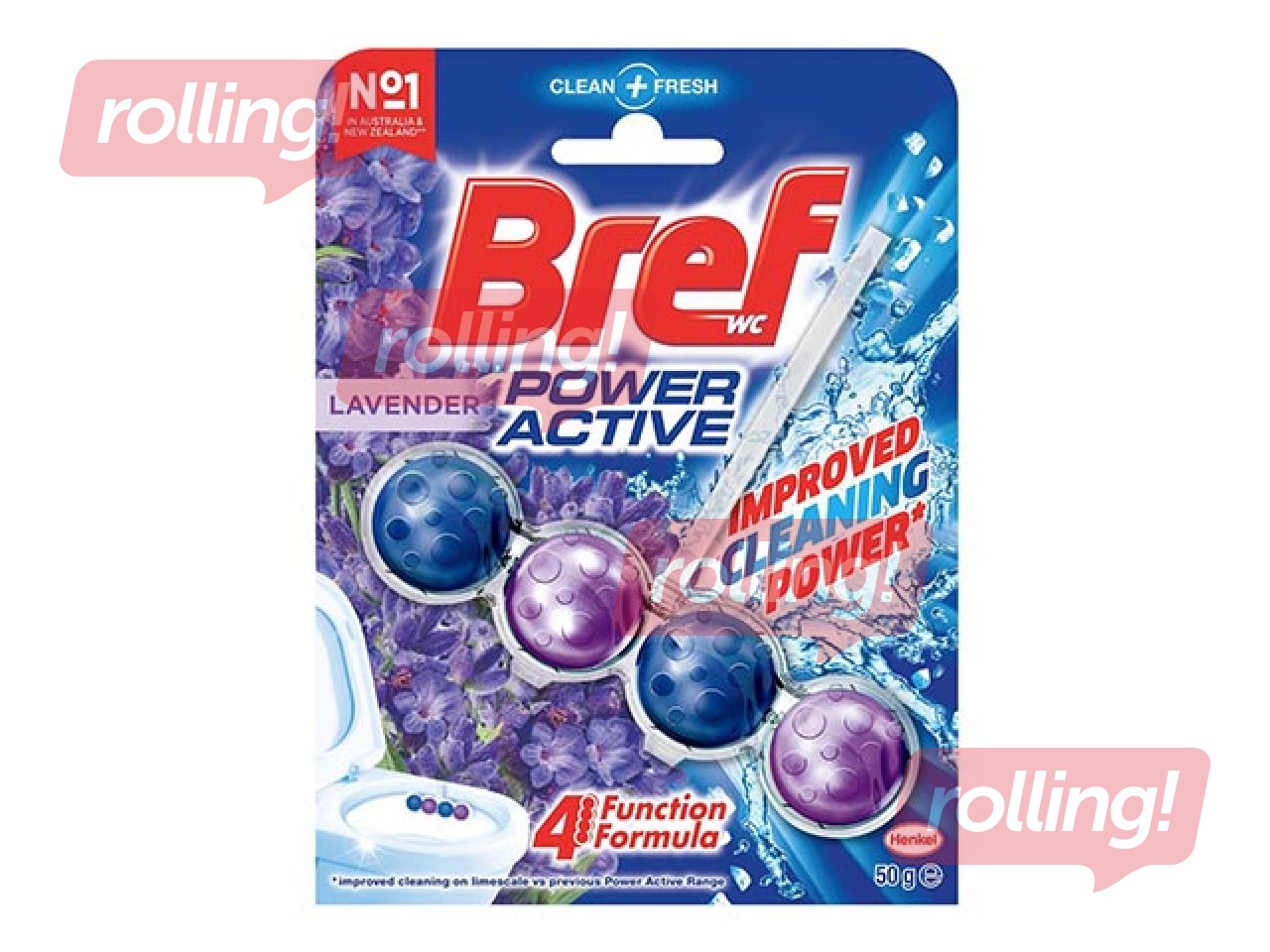 Туалетный блок Bref Power Aktiv Lavender, 50г