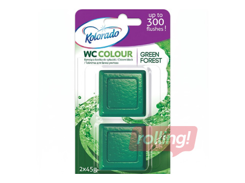 Kapslid tualetipoti paagile Kolorado WC Colour Green Forest, 2x45g