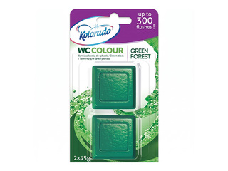 Капсулы для бачка унитаза Kolorado WC Colour Green Forest, 2x45г