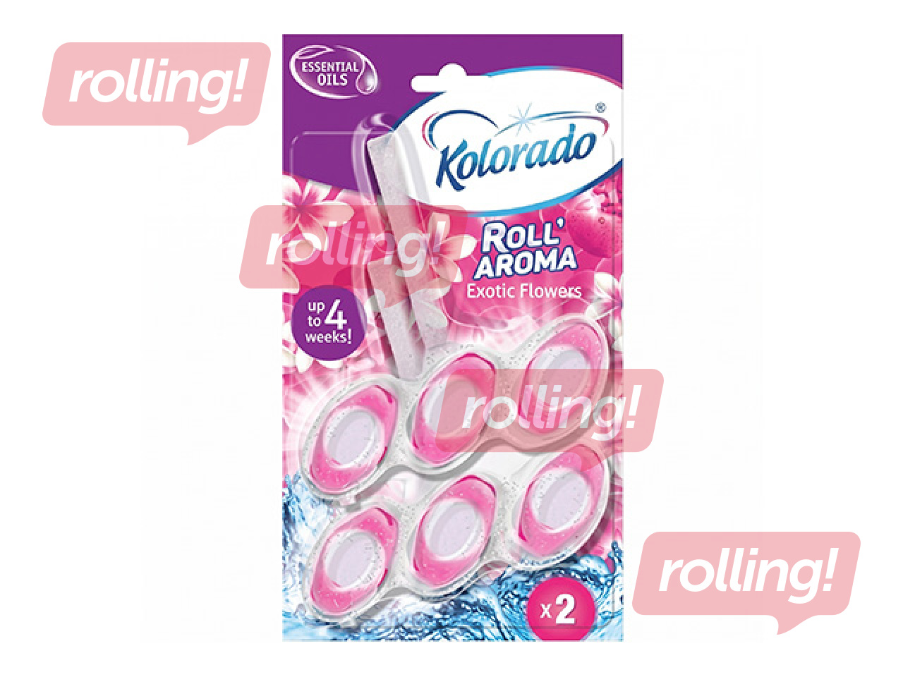 Tualetiblokk Kolorado Roll Aroma Exotic Flowers duopack, 2x51g