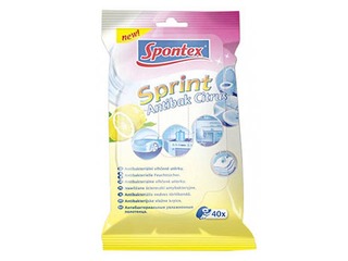 Mitrās salvetes Spontex Citrus, tīrīšanai, 40 gab.
