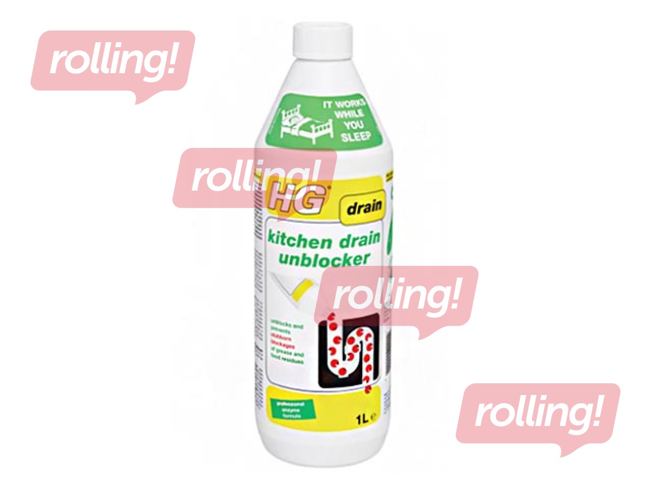 Virtuves novadcauruļu tīrītājs HG, 1000 ml