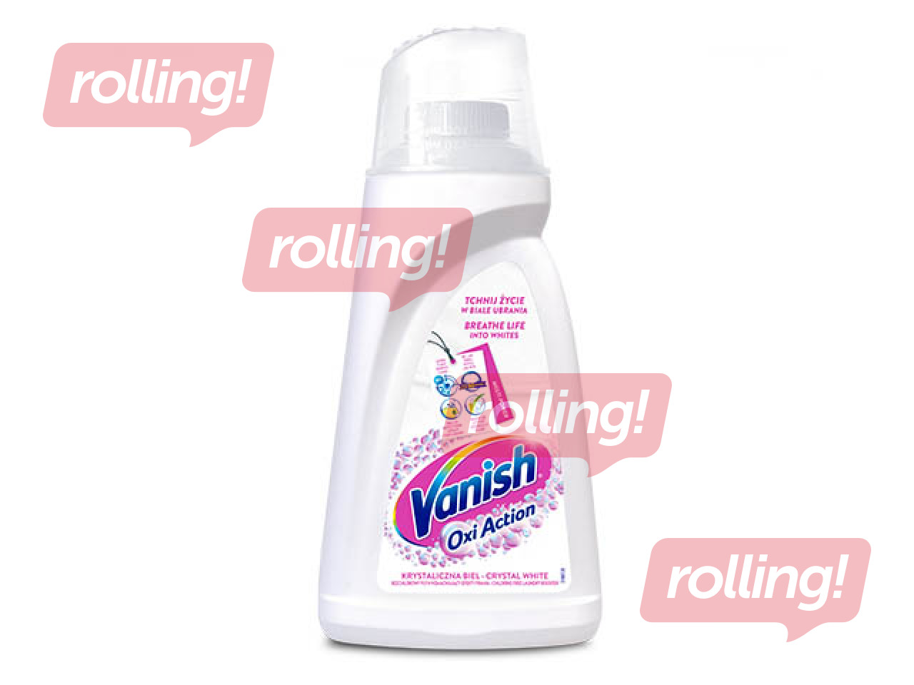Пятновыводитель для белого белья Vanish Oxi Action White, гель, 1л