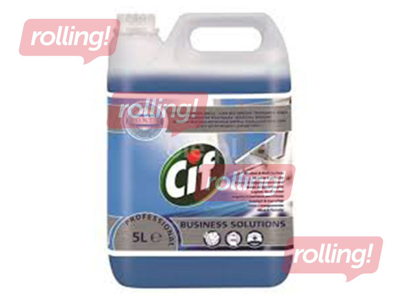 Средство для мытья стекол и поверхностей CIF Professional Windows & MultiSurface Cleaner, 5 л