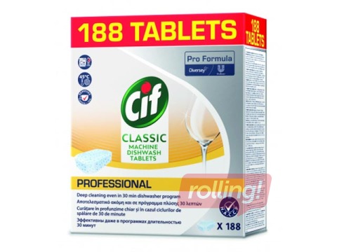 Nõudepesumasina tabletid Cif Professional Classic, 188 tk
