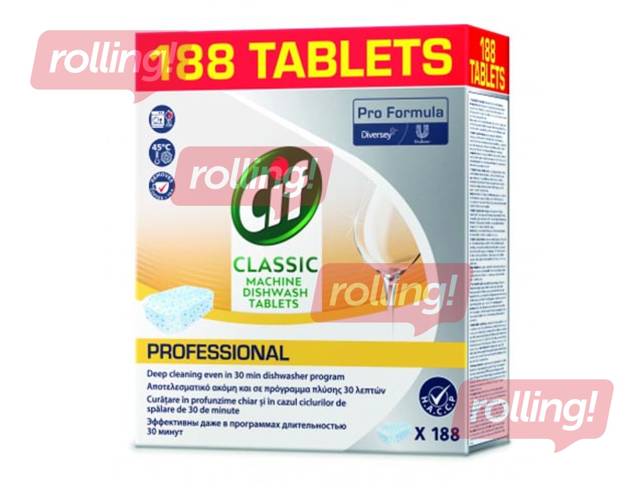 Nõudepesumasina tabletid Cif Professional Classic, 188 tk