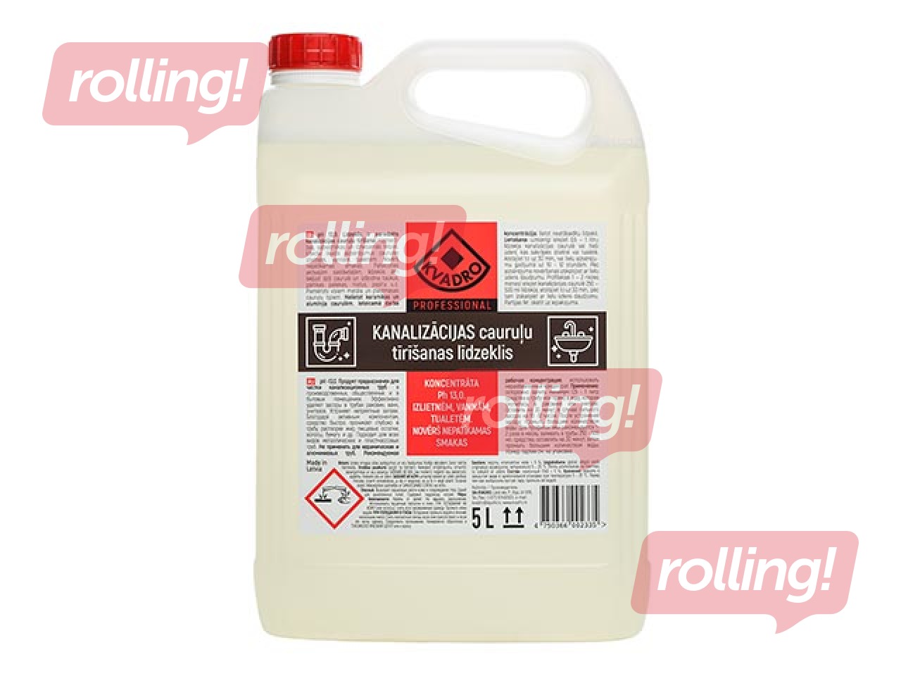 Kanalisatsioonitorustiku puhastaja Kvadro, 5 L