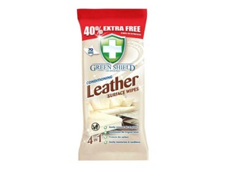 Wet wipes for cleaning leather products, Green Shield, 70 pcs.