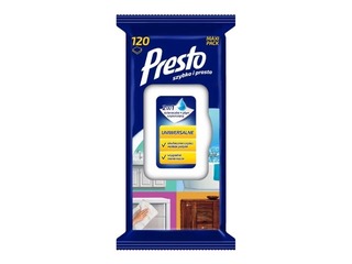Wet cleaning wipes PRESTO Universal, 120 pcs.