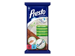 Mitrās salvetes Presto grīdām, 16 gab.