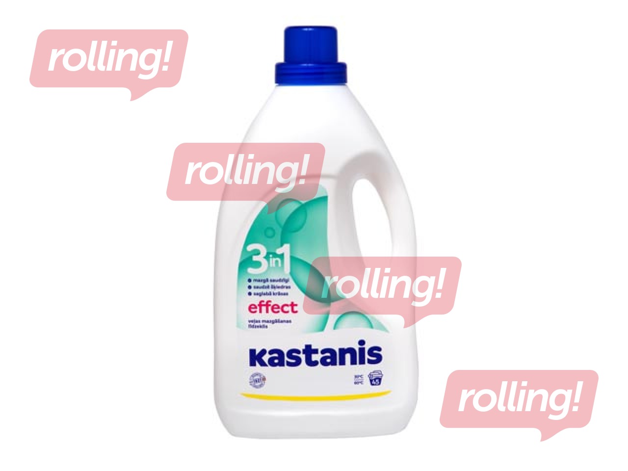 Vedelikpesuvahend Kastanis, 3in1 Effekt, universaalne, 1.8l