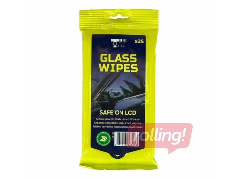 Niisked salvrätid T-Way, klaasile, 25 tk.