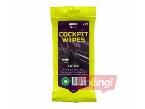 Niisked salvrätid T-Way, New Car, Gloss, auto armatuuri hoolduseks, 25 tk.