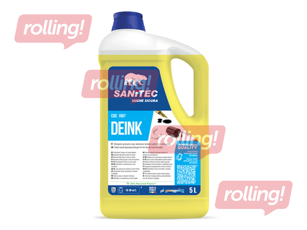Средство для удаления граффити и чернил Sanitec, Deink, 5л