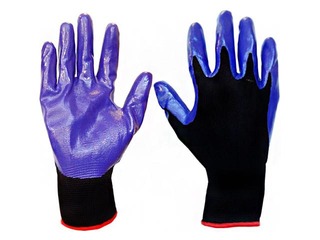 Gloves with nitrile coating, size S