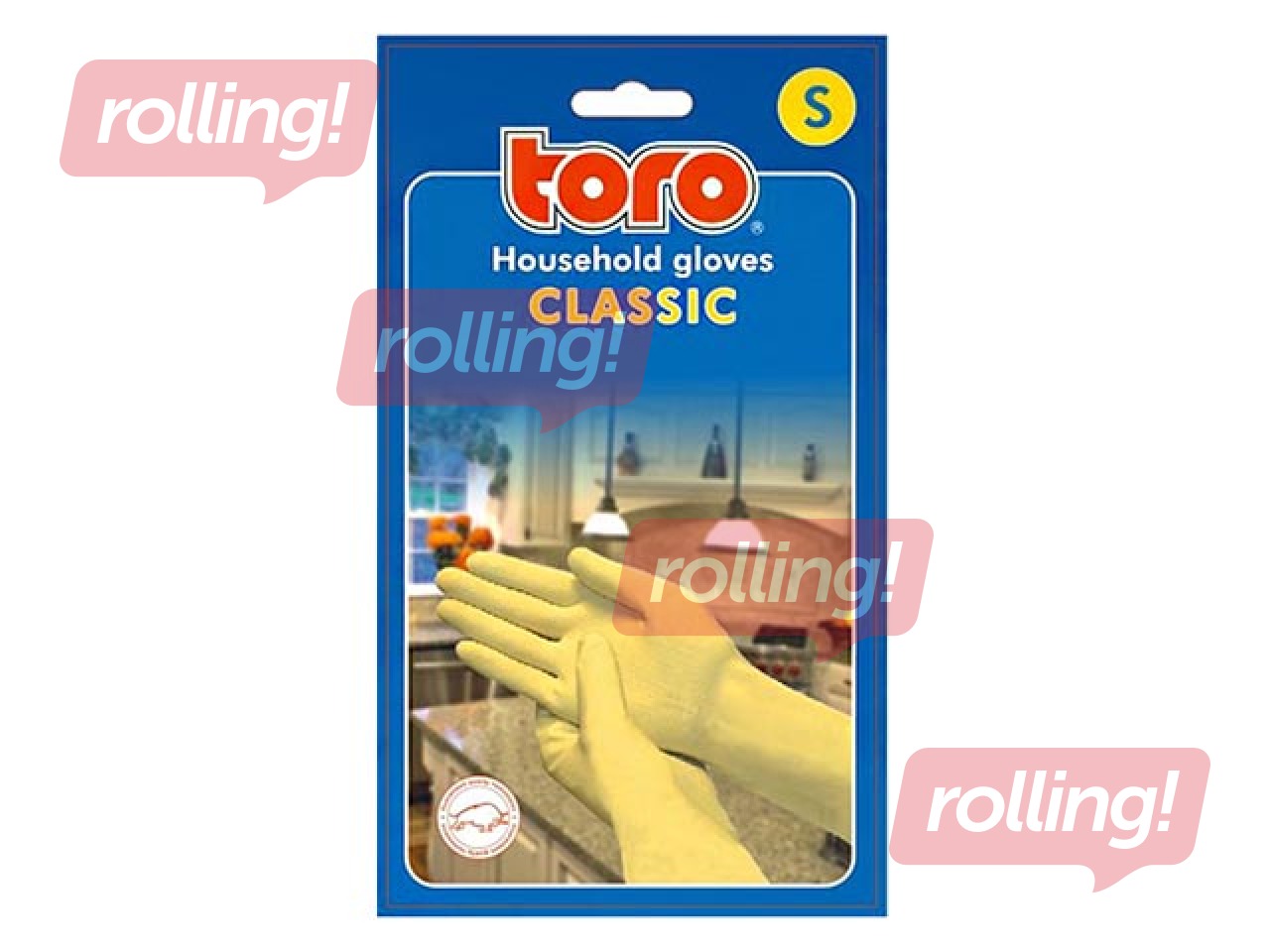 Gumijas cimdi Toro Classic, latekss, S izmērs