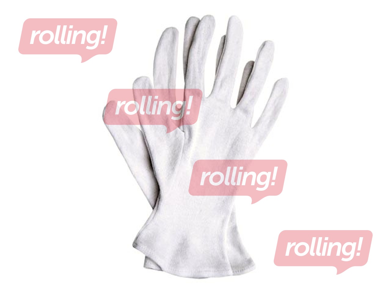 Kelnerite kindad art. RWKB, puuvill, valge, XL