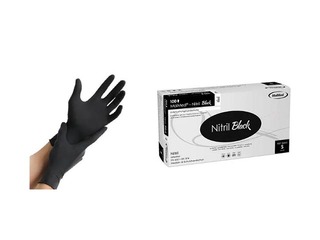 Powder-free nitrile gloves MaiMed S, 100pcs.,black