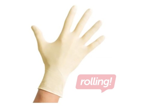 Pulbrivabad latekskindad MaiMed- Soft PF XS, valge, 100 tk.