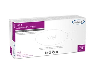 Перчатки виниловые без пудры MaiMed XL, синие, 100 шт.