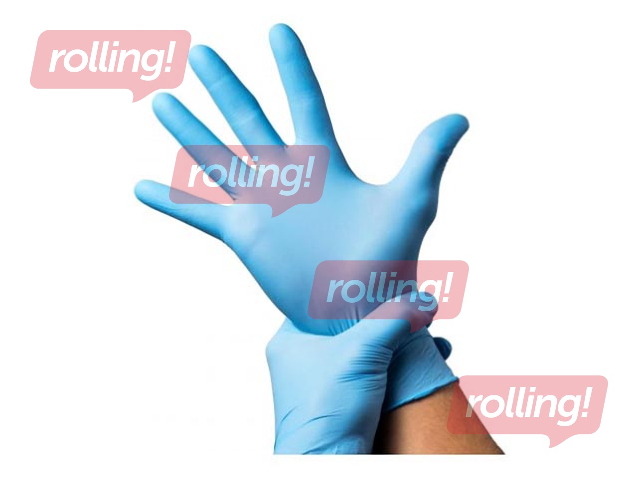 Перчатки нитриловые без пудры MaiMed XL, 100 шт., синие