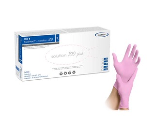 Nitriilkindad, tekstuuriga, SolutionPink, suurus M, roosa, 100 tk