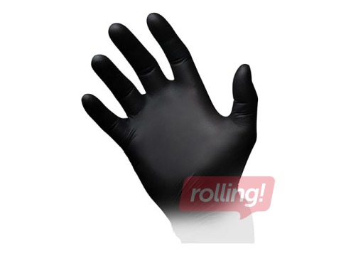 Nitriilkindad, puudrivaba, AMPri, M, 100 tk., must