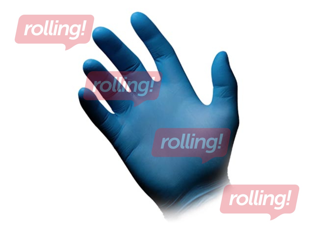 Nitrile gloves, powder-free, AMPri, size S, blue, 100 pcs.