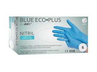 Nitrile gloves, powder-free, AMPri, size S, blue, 100 pcs.