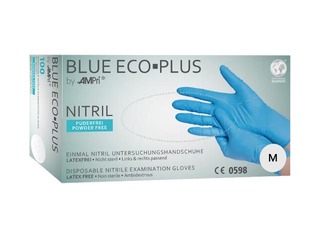 Nitrile gloves, powder-free, AMPri, size M, blue, 100 pcs.