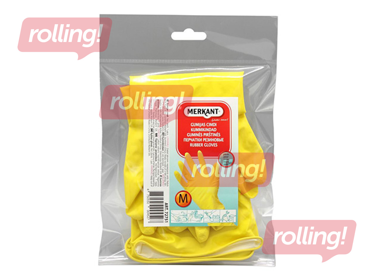 Резиновые перчатки Merkant, размер M
